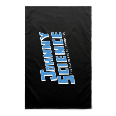 Johnny Science : Tea Towel Blue on Black Thumbnail